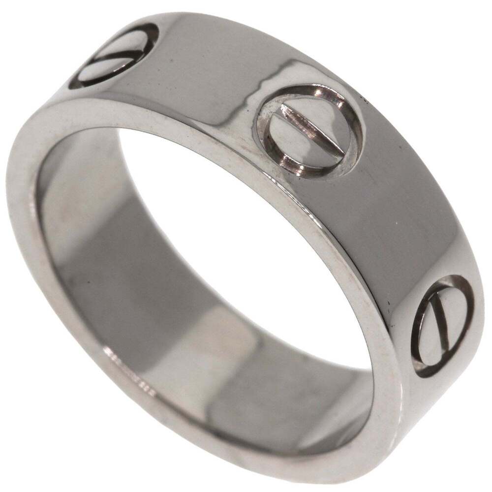 CARTIER 18k Silver Love Ring #48